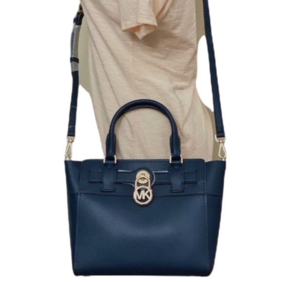 ⚠️LAST 1⚠️ Michael Kors Hamilton MD Crossbody Satchel Blue - Picture 8 of 9